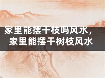 家里能摆干枝吗风水，家里能摆干树枝风水