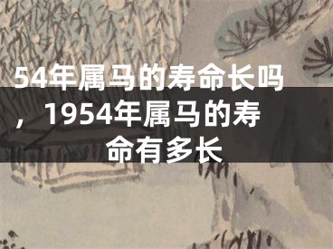 54年属马的寿命长吗，1954年属马的寿命有多长