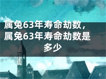 属兔63年寿命劫数，属兔63年寿命劫数是多少