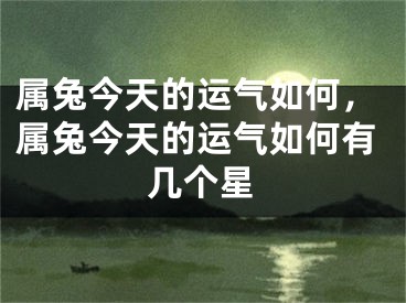 属兔今天的运气如何，属兔今天的运气如何有几个星