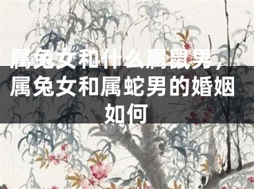 属兔女和什么属鼠男，属兔女和属蛇男的婚姻如何