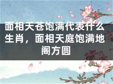 面相天苍饱满代表什么生肖，面相天庭饱满地阁方圆