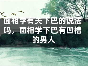 面相学有关下巴的说法吗，面相学下巴有凹槽的男人