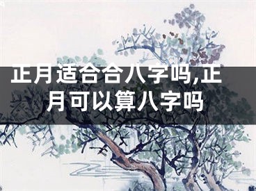 正月适合合八字吗,正月可以算八字吗