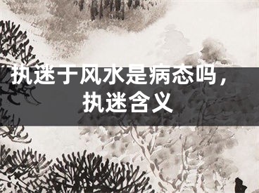 执迷于风水是病态吗，执迷含义
