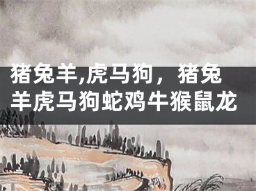 猪兔羊,虎马狗，猪兔羊虎马狗蛇鸡牛猴鼠龙