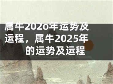 属牛202o年运势及运程，属牛2025年的运势及运程