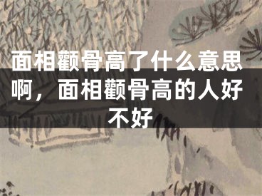 面相颧骨高了什么意思啊，面相颧骨高的人好不好