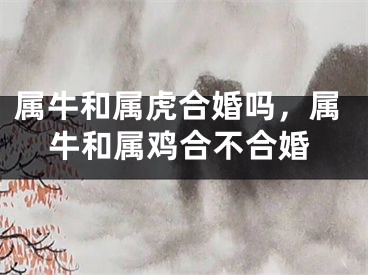 属牛和属虎合婚吗，属牛和属鸡合不合婚
