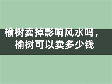 榆树卖掉影响风水吗，榆树可以卖多少钱