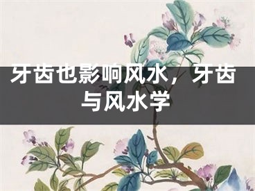 牙齿也影响风水，牙齿与风水学
