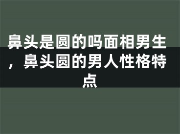 鼻头是圆的吗面相男生，鼻头圆的男人性格特点