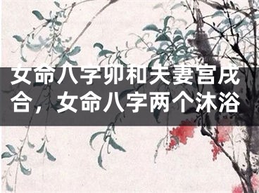 女命八字卯和夫妻宫戌合，女命八字两个沐浴