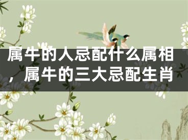 属牛的人忌配什么属相,属牛的三大忌配生肖