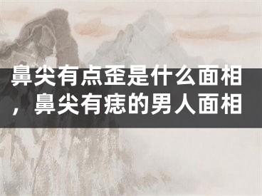 鼻尖有点歪是什么面相，鼻尖有痣的男人面相