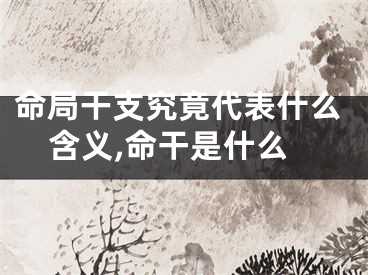 命局干支究竟代表什么含义,命干是什么