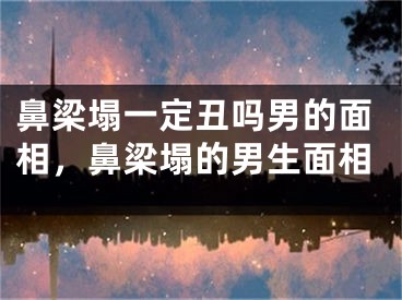 鼻梁塌一定丑吗男的面相，鼻梁塌的男生面相