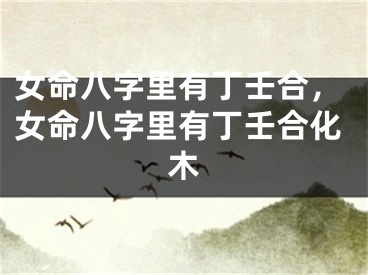 女命八字里有丁壬合，女命八字里有丁壬合化木