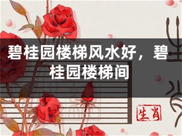 碧桂园楼梯风水好，碧桂园楼梯间