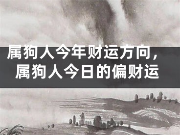 属狗人今年财运方向，属狗人今日的偏财运