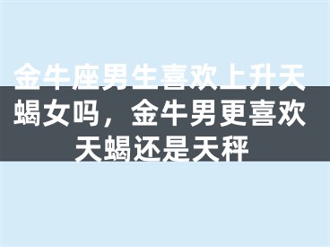 金牛座男生喜欢上升天蝎女吗，金牛男更喜欢天蝎还是天秤