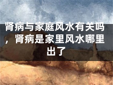 肾病与家庭风水有关吗，肾病是家里风水哪里出了