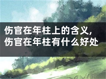 伤官在年柱上的含义,伤官在年柱有什么好处