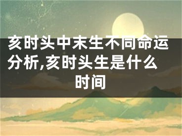 亥时头中末生不同命运分析,亥时头生是什么时间