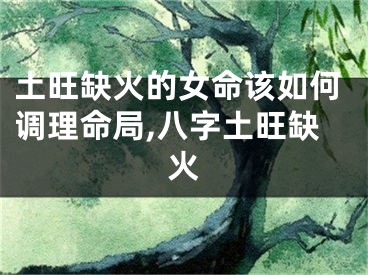 土旺缺火的女命该如何调理命局,八字土旺缺火