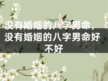 没有婚姻的八字男命，没有婚姻的八字男命好不好
