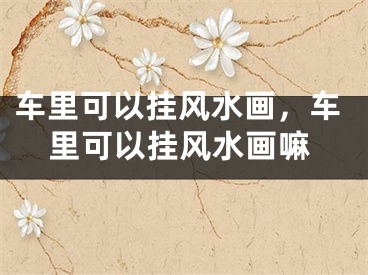 车里可以挂风水画，车里可以挂风水画嘛