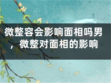 微整容会影响面相吗男，微整对面相的影响
