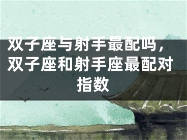 双子座与射手最配吗，双子座和射手座最配对指数
