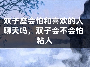 双子座会怕和喜欢的人聊天吗，双子会不会怕粘人