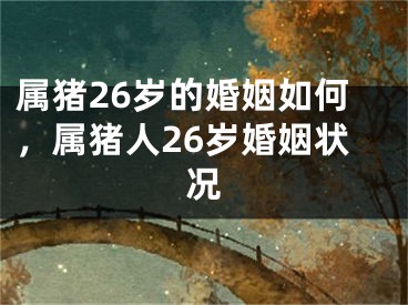 属猪26岁的婚姻如何,属猪人26岁婚姻状况