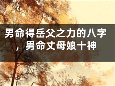 男命得岳父之力的八字，男命丈母娘十神