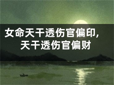 女命天干透伤官偏印,天干透伤官偏财