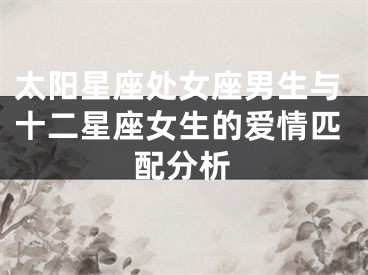 太阳星座处女座男生与十二星座女生的爱情匹配分析