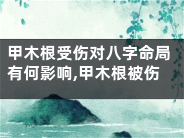 甲木根受伤对八字命局有何影响,甲木根被伤