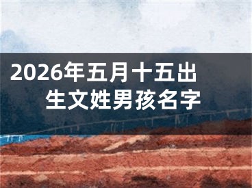 2026年五月十五出生文姓男孩名字