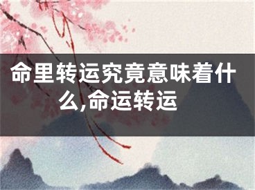 命里转运究竟意味着什么,命运转运