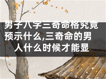 男子八字三奇命格究竟预示什么,三奇命的男人什么时候才能显
