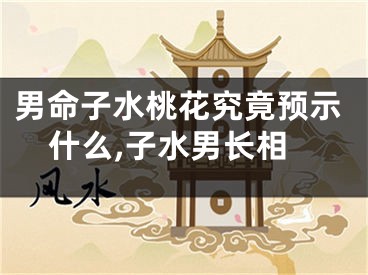 男命子水桃花究竟预示什么,子水男长相