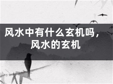 风水中有什么玄机吗，风水的玄机