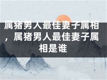 属猪男人最佳妻子属相，属猪男人最佳妻子属相是谁