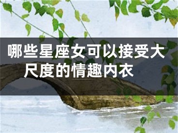 哪些星座女可以接受大尺度的情趣内衣 