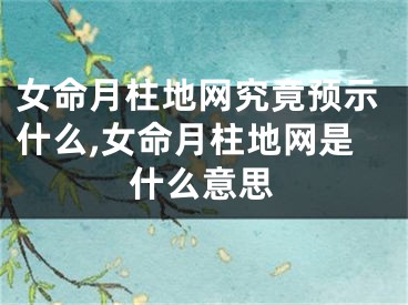 女命月柱地网究竟预示什么,女命月柱地网是什么意思