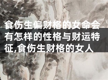 食伤生偏财格的女命会有怎样的性格与财运特征,食伤生财格的女人