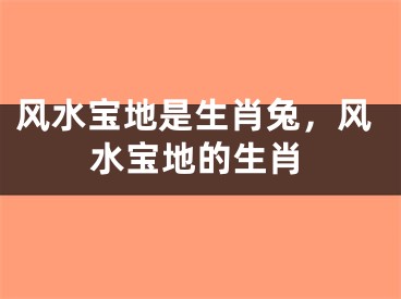 风水宝地是生肖兔，风水宝地的生肖