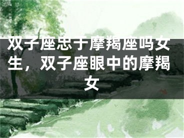 双子座忠于摩羯座吗女生，双子座眼中的摩羯女